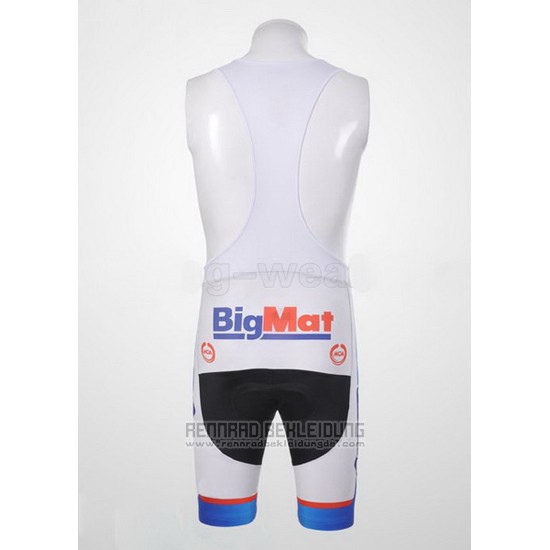 2012 Fahrradbekleidung FDJ Wei und Azurblau Trikot Kurzarm und Tragerhose